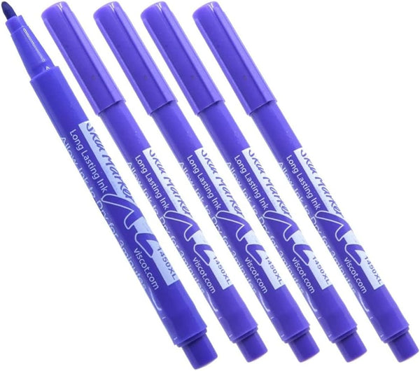 Pirate Face Tattoo (5 Pack) Mini XL Surgical Markers Stencil Skin Scribes for Marking Piercing