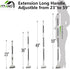 4 Heads,59" ITTAHO Tile Tub Scrubber Brush with Cleaning Long Handle Stiff Bristles Scrub Brush with Extendable Pole