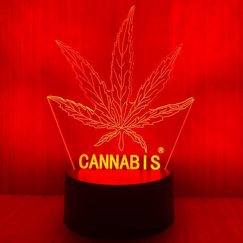420 Leaf 3D LED Table Lamp Night Light Optical Visual Illusion Home Decor Lighting by Yooce