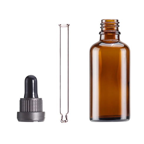 YIZHAO 12 Pcs Amber Glass Dropper Bottle 2oz, Tincture Bottles with Glass Dropper for Essential Oils, Aromatherapy,