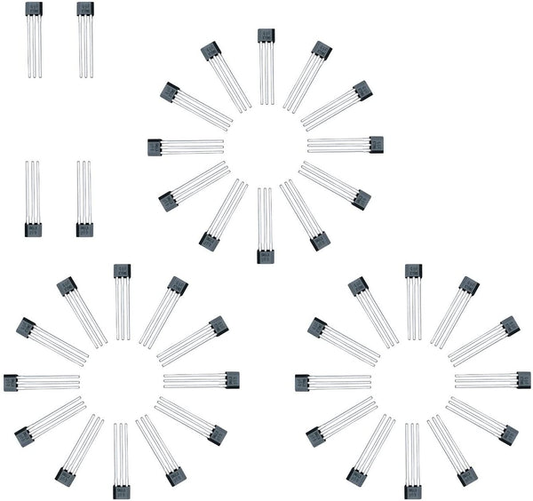 40x Linear Hall Effect Sensors A3144/OH3144/44E/AH3144E TO-92 Sensor Element Switch for Motor Repair