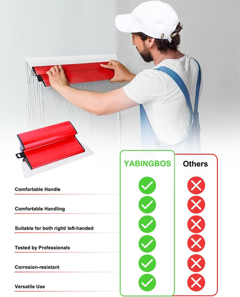 Yabingbos 3PCSDrywall Skimming Set 32"/80cm 16"/40cm 10"/25cm Skimming 0.5 mm Blade Blades with Stainless Steel Blades