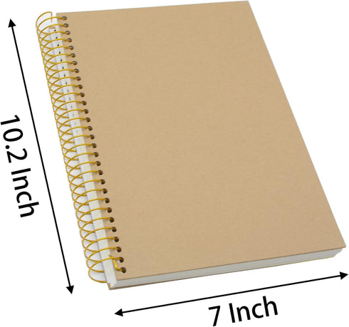Yansanido Large Spiral Notebook, 5 Pcs B5 Thick Paper, 7mm College Ruled, 150 Sheets - 300 Pages, 5 Colors for Study