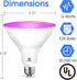 ENERGETIC Purpule Par38 LED Flood Outdoor Light Bulb, 16W (90Watt Equi.), Dimmable, E26 Base, for Christmas Halloween Thanksgiving-Party Decoration, Porch, Home, Holiday Lighting, UL Listed, 2 Pack by E ENERGETIC LIGHTING