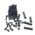 280PCS M2.5 Female-Female Nylon Hex Spacers, Standoffs Screws Nuts Assorted Kit (Black)