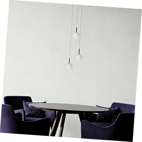 80mm Garneck Frosted Glass Globe Lamp Shade round Matte White Pendant Light Cover Replacement for Ceiling Fan Fixtures