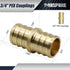 PEX Fittings 3/4 Inch, 12-Pack Lead-Free Brass Coupler Crimp Fittings for PEX Pipe Water Lines, Plumbing Projects