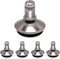 Office Chair Replacement Bell Glides, Set of 5 Low Profile Feet, Dia 7/16"(11mm) Stem for Most Chairs (Silver)