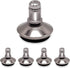 Office Chair Replacement Bell Glides, Set of 5 Low Profile Feet, Dia 7/16"(11mm) Stem for Most Chairs (Silver)