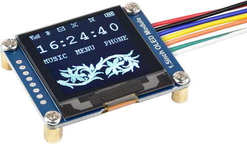 waveshare 1.5inch OLED Display Module 128x128 Pixels 16-bit Grey Level with Embedded Controller