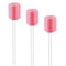 50 Disposable Oral Care Swabs, Unflavored Sterile Sponge Dental Swabsticks (Pink)