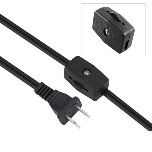 Inline Rotary Cord Switch Replacement Gear Rotary Switch Direct Plug-in Light Wire Switch for Lamp Cord