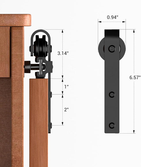 4FT 21"-24" Super Mini Cabinet Small Sliding Barn Door Hardware Track Kit Apply for Storage Window TV Stand,Easy