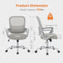 Sweetcrispy Home Office Managerial Executive Chair, Ergonomic Mesh Adjustable Swivel Mid-Back Chair with Comfortable