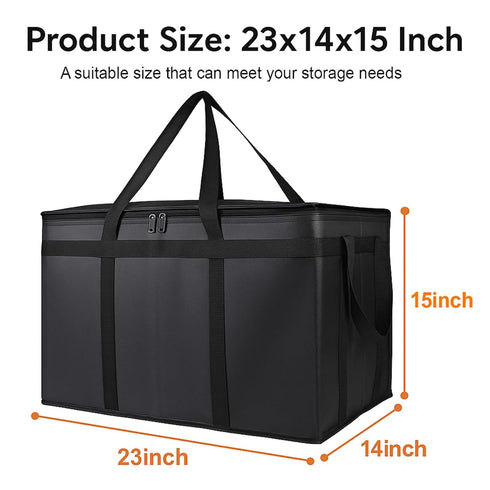 3-Pack Warmer/Frozen Bodaon Insulated Food Delivery Bag, XXXL Pizza Cooler Bags, Rideshare Delivery Bag, Thermal