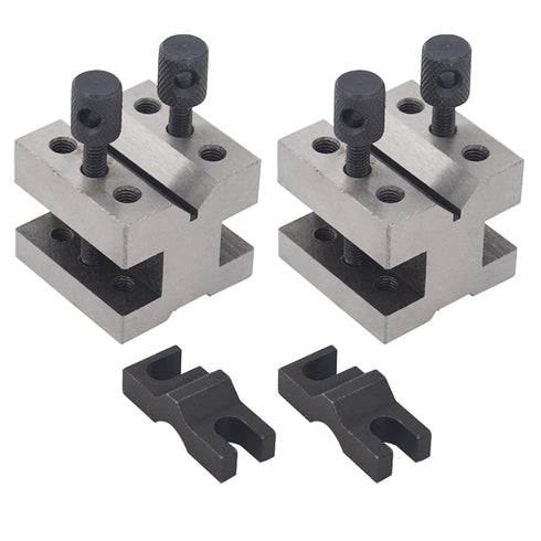 kimllier 4Pcs V-Block Multi-Use Gauge Tool, 1-3/8 x 1-3/8 x 1-3/16 Inch with Box