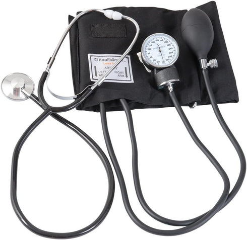 MABIS Professional Aneroid Sphygmomanometer Blood Pressure Gauge with Carrying Case, Black