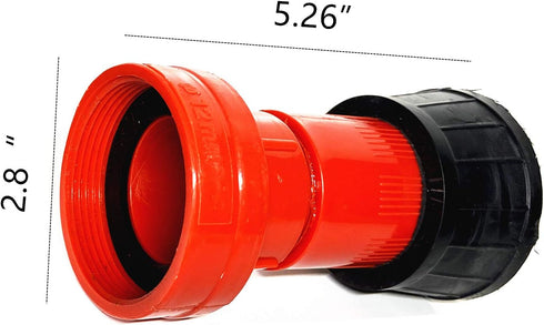 Fire Hose Nozzle Thermoplastic Fire Equipment Spray Jet Fog (2" NPSH/NPT)
