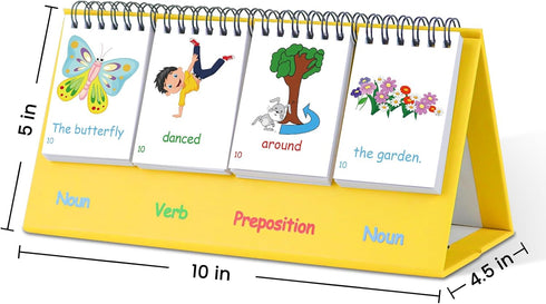 Sentence Building Flip Chart for Kids, Speech Autism Therapy Learning Materials for Preschool & Kindergarten