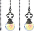 MY MIRONEY Crystal Prism Ball Ceiling Fan Pull Chains Vintage Extender Light