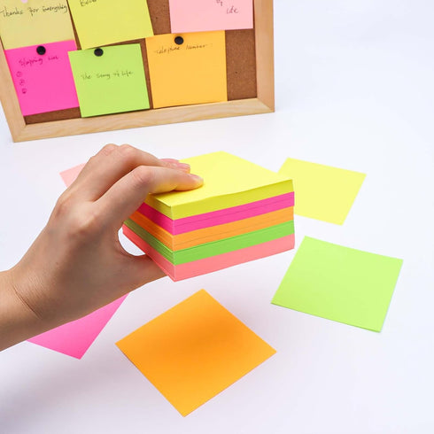 Non-Sticky Notes Memo Paper Squares, 3.35x3.35 in, 500 Sheets, Colorful Memo Pads for Writing