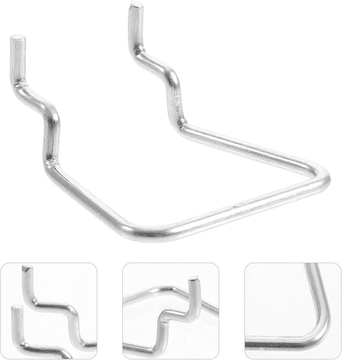 5pcs Heavy Duty Metal Pegboard Hooks with Cup Holder, Industrial-Grade Garage and Workshop Pegboard Accessories