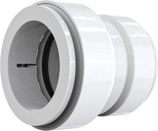 Keeney Insta-Plumb 1-1/2 in. Push Fit to Connect Marvel Trap Adapter, White