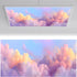 seewan Fluorescent Light Covers for Ceiling Lights-Magnetic,2pcs,Geometric & Stained Glass Designs for Ceiling