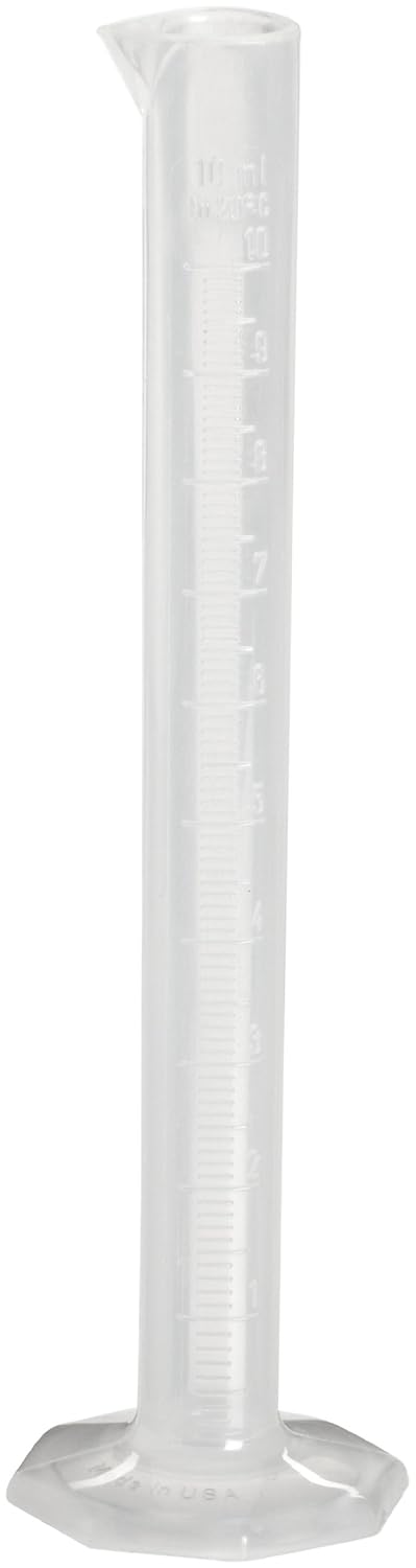 SP Bel-Art Single Scale 10ml Polypropylene Graduated Cylinder, 0.1ml Graduation (F28452-0000)
