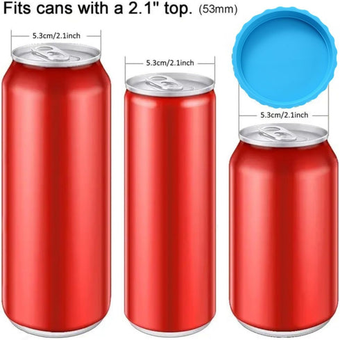 Emptycolor 6 Pack Silicone Soda Can Cover, Reusable Soda Can Lids to Keep Carbonation, BPA Free Pop Can Caps Tops