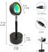 CORATED Sunset Lamp, Projector Sunset Light 180 Degree Rotation LED Night Light for Photography and Home Decor (Sunset