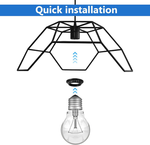 4Pcs E26 2.20X2.20X0.39In HOMSFOU Lamp Shade Stabilizer Ring Lamp Shade Adapter Ring Replacement Light Socket Collar