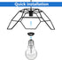 4Pcs E26 2.20X2.20X0.39In HOMSFOU Lamp Shade Stabilizer Ring Lamp Shade Adapter Ring Replacement Light Socket Collar