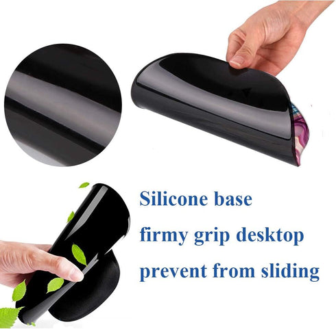 Boutilon Ergonomic Wrist Rest Support, Gaming Mouse Pad with Lycra Cloth, 8.7 x 7.5 inches, Marble Design