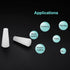 MECCANIXITY Silicone Rubber Tapered Plug - 6mm to 11mm Solid White for Laboratory Use, 20 Pieces