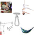 2 Set M8 Ceiling & Wall Mount Hanging Hardware Fitting Set 304 Stainless Steel Heavy Duty Round Pad Eye Hook Plate + Snap Hook for Yoga Hammock Chair Swings Marine Boat Accessories