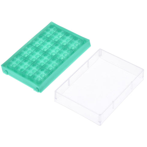 uxcell Centrifuge Tube Rack Storage Box, 96-Well Polypropylene Holder for 0.2ml Microcentrifuge Tubes, 3in1 Set
