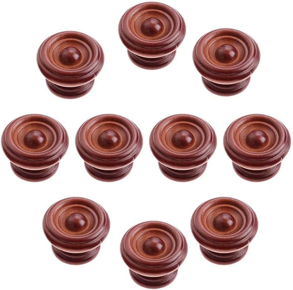 DubMag Wooden Door knobsDrawer knobs 10PCS Farmhouse Style Wooden Knobs Wood Drawer Shoe