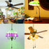 2Pcs 12 inch Ceiling Fan Pull Chain Extenders with Charm Pendant - Vintage Hollow-Out Bronze Pull Chains for Ceiling