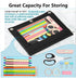 Forvencer Pencil Pouch for 3 Ring Binder, Big Capacity Clear Window Pencil Case, Pink Plaid