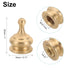 PATIKIL 18 25mm 3 Set x Lamp Finials Caps Knob, Solid Brass Lamp Shade Top Decoration Screw Cap Nuts with Brass