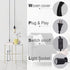 2 Pack 16.4Ft E26/E27 HESSION Plug-in Pendant Light, Vintage Industrial Edison Light Socket Silica Gel Base, Black