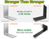 KOMOHOM 5" 5" 2.5" (4 X X Heavy Duty L Brackets for Wood PCS), L-Shaped Corner Brackets for Shelving and Furniture