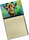 Caroline's Treasures Giraffe Sticky Note Holder Refillable Dispenser for Self-Sticky Note Pads, Memo Pads