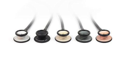 ADC 619CHM Adscope Lite Model 619 Ultra Lightweight Stethoscope, Champagne Finish with Black Tubing