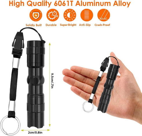 LED Flashlights, Tactical Flashlight Mini with High Lumen, Camping Handheld Pen Light, Powerful Super Bright Versatile