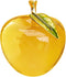 H&D Glaze Crystal Apple Paperweight Craft Decoration, Yellow