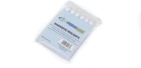 Primacare Pack of 6 Disposable Diagnostic Penlight, Lightweight Medical Pen Light for Nurse, Student, Doctors