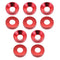 uxcell 10Pcs Aluminum Alloy Countersunk Washer for Screw Bolt, 0.47" x 0.2" x 0.13", Red