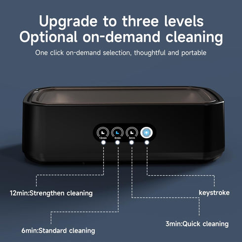 zoomto Cleaner,49KHz Cleaner,3 Timer,22oz(650ML),304 Ultrasonic Jewelry Ultrasonic Jewelry,Glasses,Rings,Watch Bands